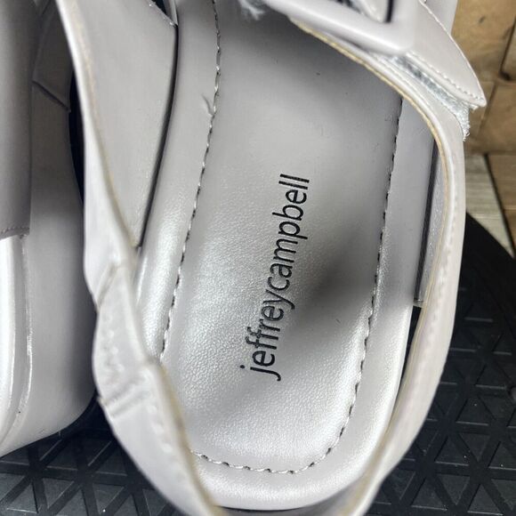 Jeffrey Campbell Women’s Size 6 Vanderbilt Toe Post Gray Sandals Square Toe - Picture 6 of 10